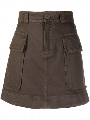 Джинсовая юбка мини с завышенной талией See by Chloé. Цвет: коричневый