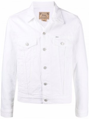 Джинсовая куртка на пуговицах Polo Ralph Lauren. Цвет: белый