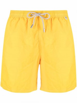 Плавки-шорты с нашивкой-логотипом Mc2 Saint Barth. Цвет: желтый