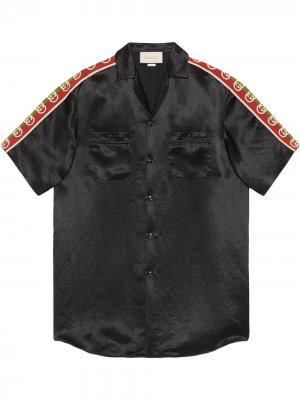 Рубашка с контрастной вставкой Gucci. Цвет: черный