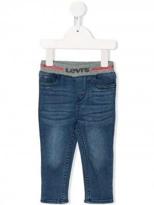 Levis Kids джинсы с эластичным поясом и логотипом Levi's. Цвет: синий