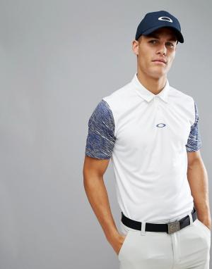 Белая футболка-поло классического кроя  Golf Oakley. Цвет: белый