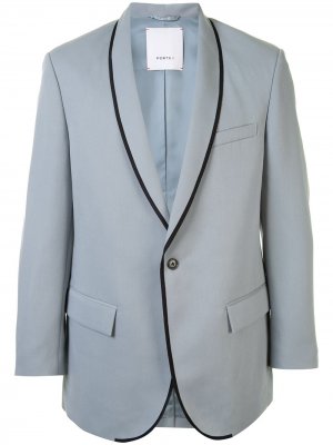 Однобортный пиджак с лацканами-шалькой Ports V. Цвет: синий