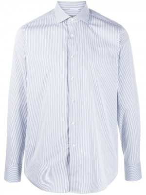 Полосатая рубашка с длинными рукавами Canali. Цвет: синий