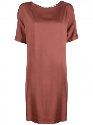 Платье-футболка с короткими рукавами Fabiana Filippi. Цвет: коричневый