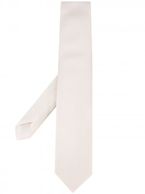 Фактурный галстук Lardini. Цвет: белый