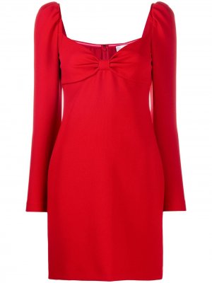 Платье с длинными рукавами и бантом RED Valentino. Цвет: красный