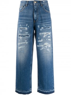 Укороченные джинсы с завышенной талией Pinko. Цвет: синий