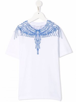 OUT WINGS TEE S/S WHITE BLUE Marcelo Burlon County Of Milan Kids. Цвет: белый