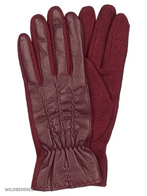 Перчатки женские Marco Bonne`. Цвет: темно-бордовый