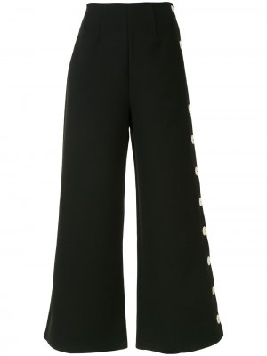 Укороченные брюки широкого кроя A.W.A.K.E. Mode. Цвет: черный