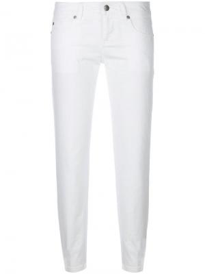 Укороченные джинсы узкого кроя Aspesi. Цвет: белый