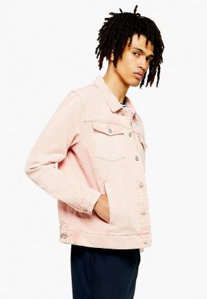 Куртка джинсовая Topman. Цвет: розовый