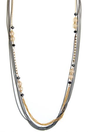 Колье Luisa Vannini Jewelry. Цвет: black and gold