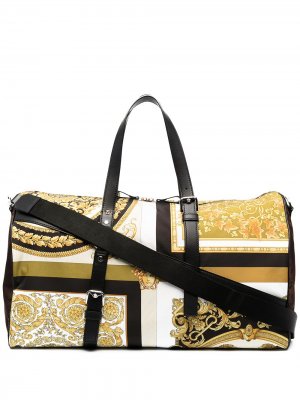 Дорожная сумка с принтом Baroque Versace. Цвет: желтый