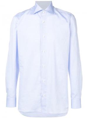 Базовая рубашка с длинным рукавом Borrelli. Цвет: синий