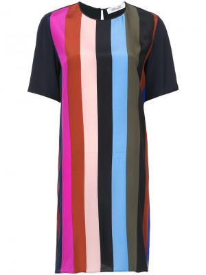Полосатое платье-футболка Dvf Diane Von Furstenberg. Цвет: разноцветный
