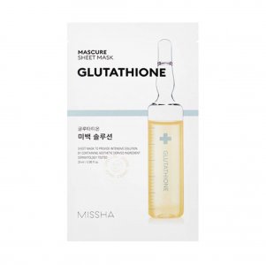 Mascure Sheet Mask Glutathione Whitening Solution 28 мл * 10 листов MISSHA