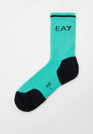 Носки EA7. Цвет: зеленый