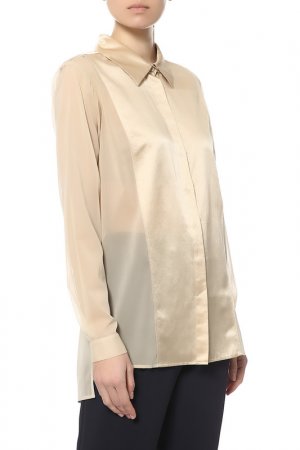 Блуза Donna Karan. Цвет: бежевый