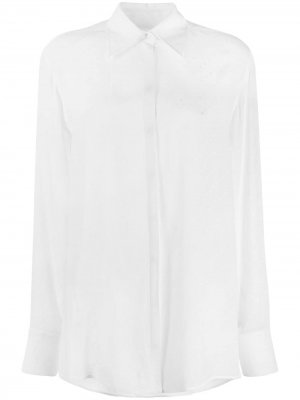Жаккардовая рубашка с логотипом Victoria Beckham. Цвет: белый