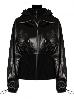 Куртка со вставками Bottega Veneta. Цвет: черный
