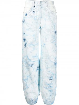 Выбеленные зауженные джинсы Off-White. Цвет: синий