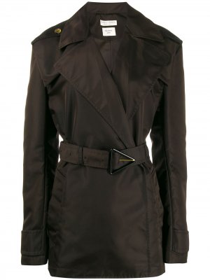 Куртка с поясом Bottega Veneta. Цвет: коричневый