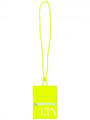 Сумка со шнурком на шею и логотипом VLTN Valentino Garavani. Цвет: желтый