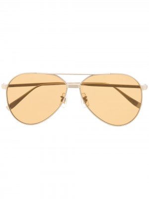 Солнцезащитные очки-авиаторы Dunhill. Цвет: коричневый