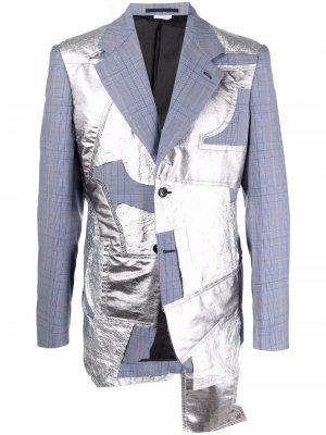 Пиджак с заостренными лацканами и вставками Comme Des Garçons Homme Plus. Цвет: синий