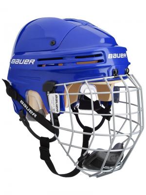 Шлем с маской BAUER 4500 COMBO Взрослый. Цвет: синий, серебристый