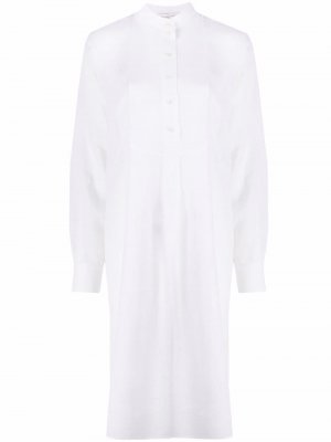 Платье-рубашка без воротника Michael Kors. Цвет: белый