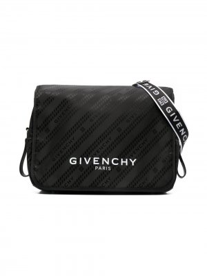 Пеленальная сумка Chaîne с логотипом Givenchy Kids. Цвет: черный
