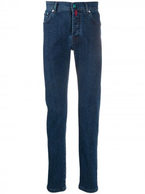 Узкие джинсы средней посадки Kiton. Цвет: синий