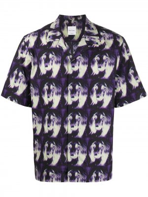Рубашка с короткими рукавами и принтом PAUL SMITH. Цвет: фиолетовый