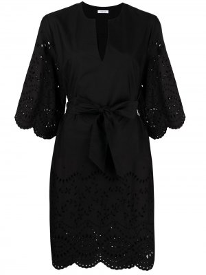 Платье с английской вышивкой P.A.R.O.S.H.. Цвет: черный
