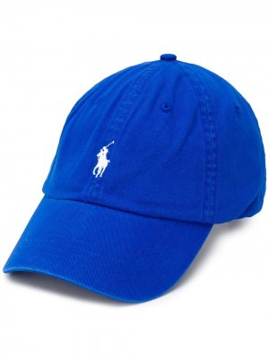 Бейсболка с вышитым логотипом Polo Ralph Lauren. Цвет: синий