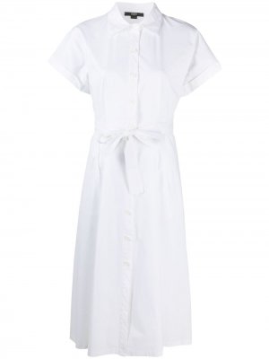 Платье-рубашка с завязками Seventy. Цвет: белый