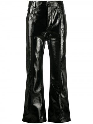 Укороченные брюки с лакированным эффектом Philosophy Di Lorenzo Serafini. Цвет: черный