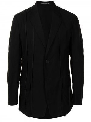 Однобортный пиджак Yohji Yamamoto. Цвет: черный