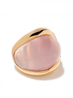 Золотое кольцо с кварцем De Grisogono. Цвет: розовый