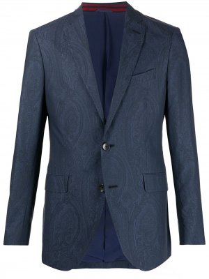 Пиджак с принтом пейсли Etro. Цвет: синий
