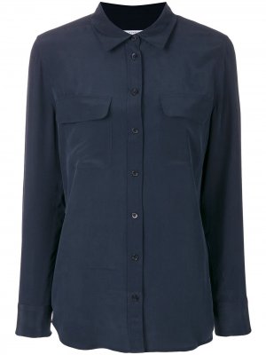Рубашка на пуговицах с нагрудными карманами Equipment. Цвет: синий
