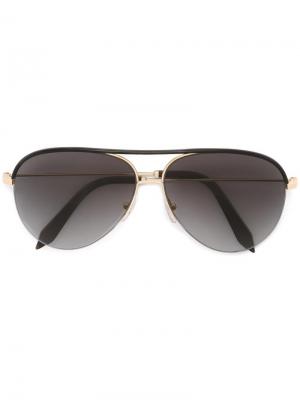 Солнцезащитные очки-авиаторы Victoria Beckham. Цвет: чёрный