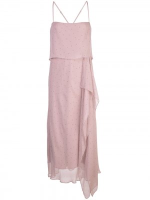 Многослойное платье миди Michelle Mason. Цвет: фиолетовый