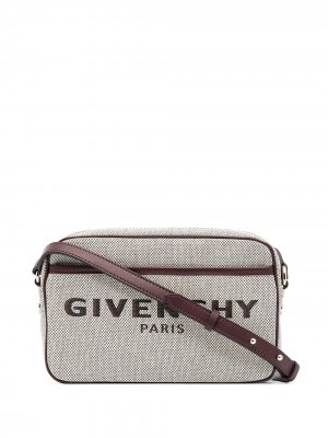 Сумка через плечо с вышитым логотипом Givenchy. Цвет: нейтральные цвета