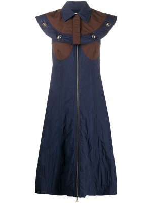 Платье миди 2  1952 с кейпом Moncler. Цвет: синий