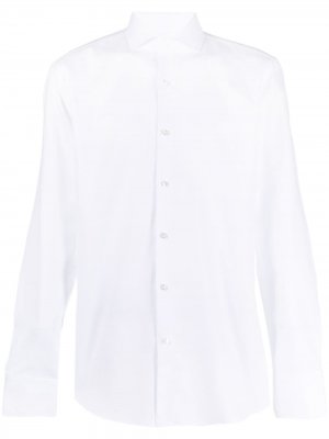 Рубашка с классическим воротником BOSS. Цвет: белый