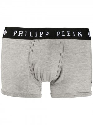 Боксеры с вышивкой Philipp Plein. Цвет: серый